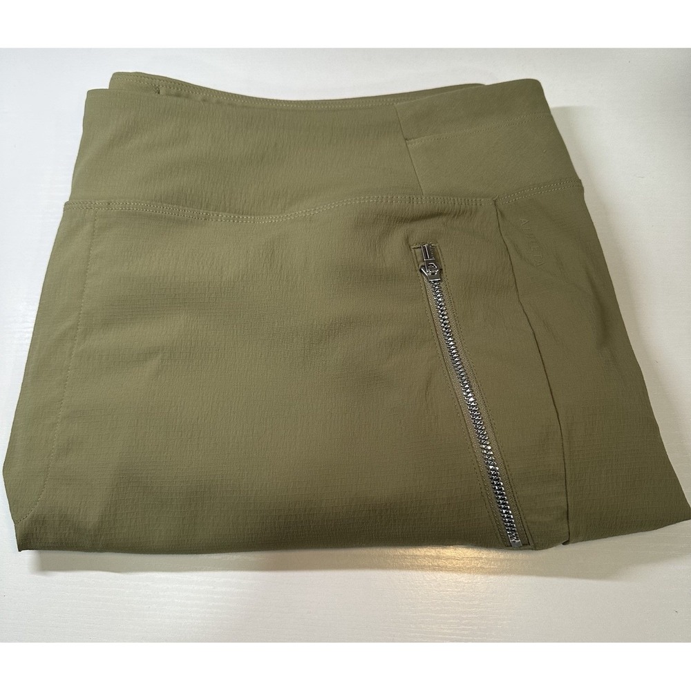 Athleta Pants Women's Size 18 Olive Green Jogger Zip 4 Pockets Stretch Athletic